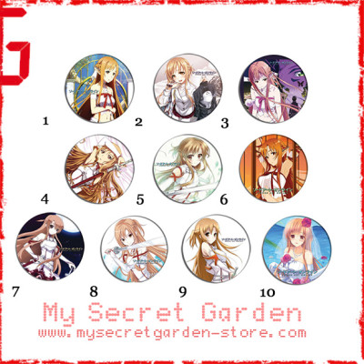 Sword Art Online Asuna ソードアート・オンライン Anime Pinback Button Badge Set ( or Hair Ties / 4.4 cm Badge / Magnet / Keychain Set )
